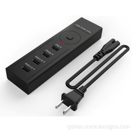4 Port USB Power Strip, Allow 4 Ports Charging at The Same Time